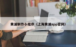临沂黄浦制作小程序（上海黄浦app官网）